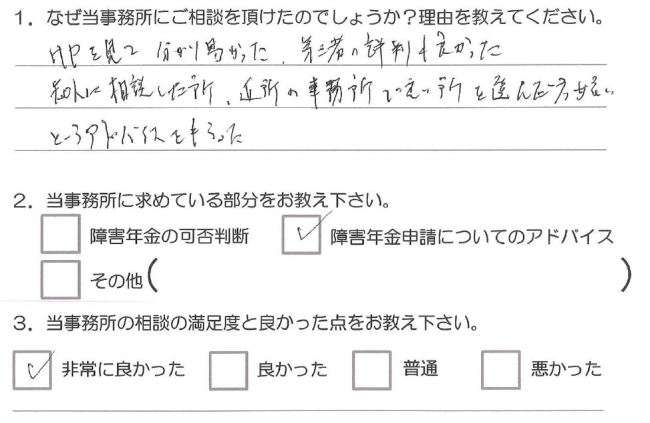 電話の応対がとても良かったのです（板橋区）